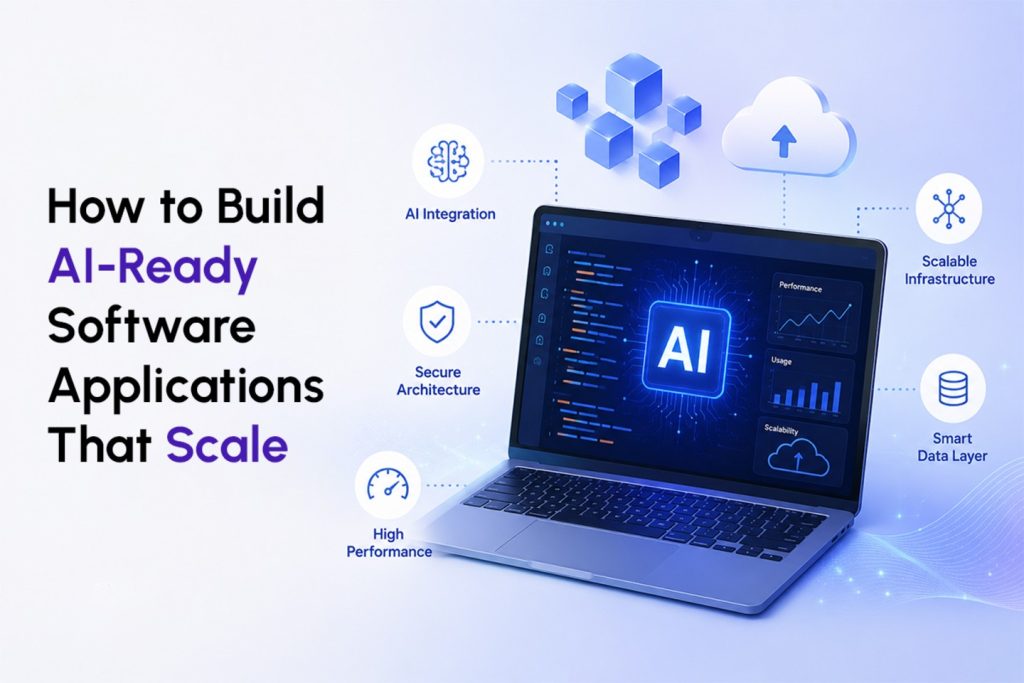 AI-ready software applications with scalable architecture, secure infrastructre, AI integration and intelligent data pipelines